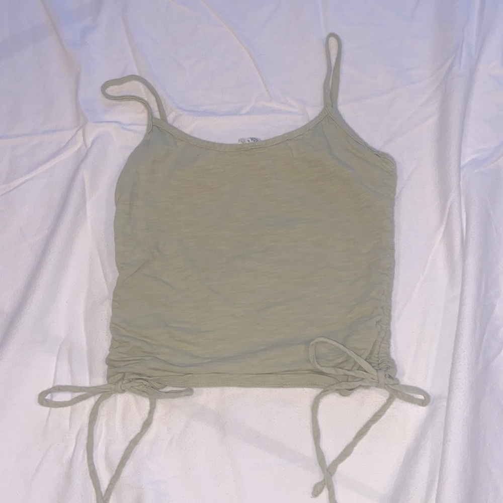 green tie crop tank - JM